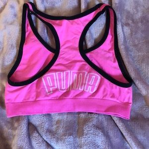 Pink sports bra